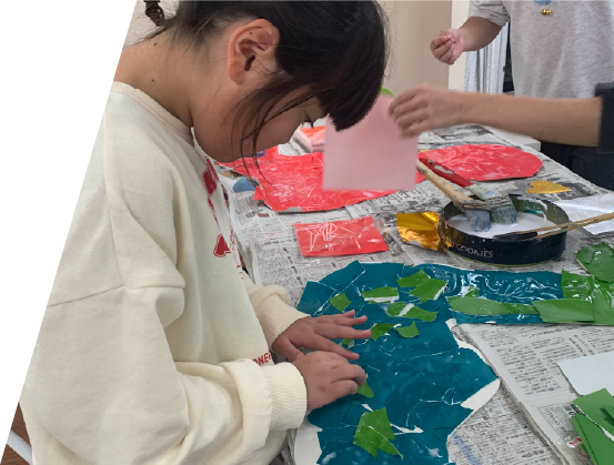 制作をしている風景